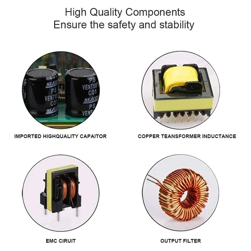 Fuente de alimentación conmutada de 110V/220V CA a CC 24V 1000W 41.6A inversor de onda sinusoidal pura ajustable de alta eficiencia y regulador de voltaje - imagen 5