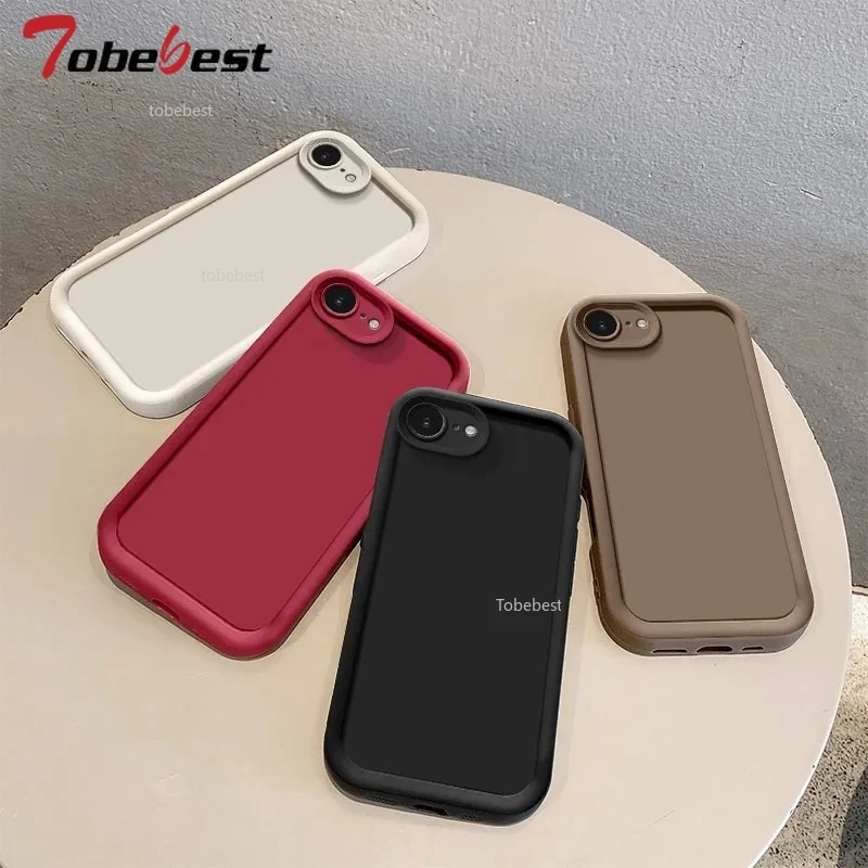 Para iphone 16E 2025 16 15 14 Plus 13 12 11 Pro Max funda de silicona suave lente de cámara con cubierta protectora de pantalla - imagen 2