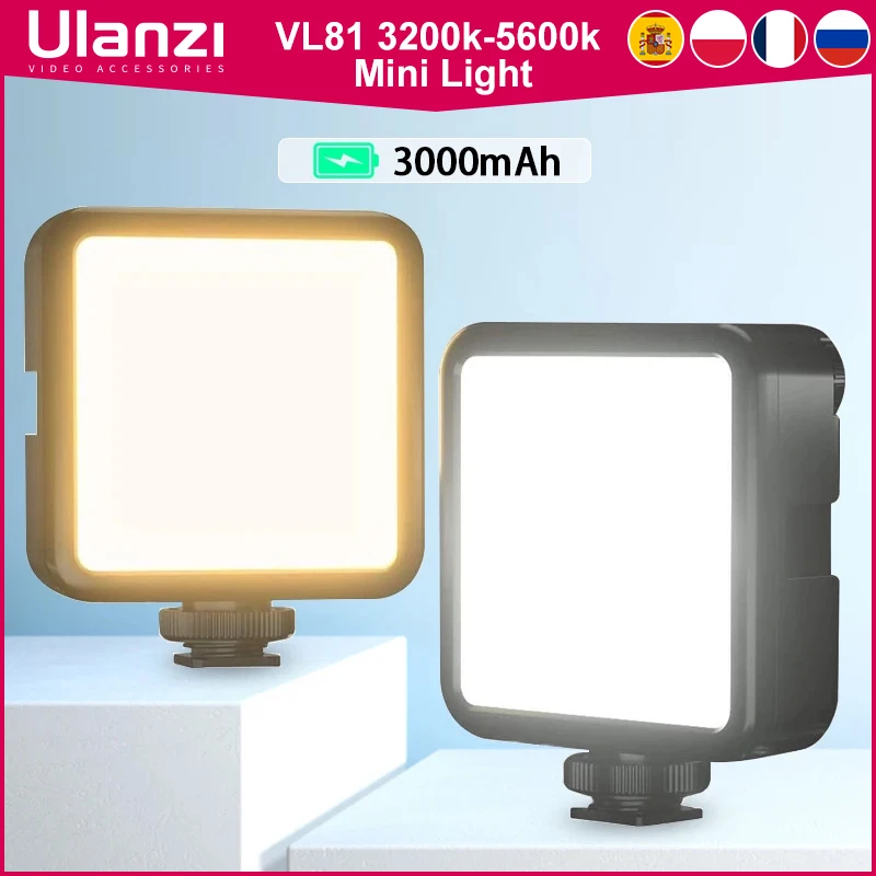 Ulanzi Mini LED Regulable Video Luz Relleno Vlog VIJIM VL81 3200k-5600K 850LM 6.5W Cámara SLR Teléfono Inteligente - Vista principal del producto