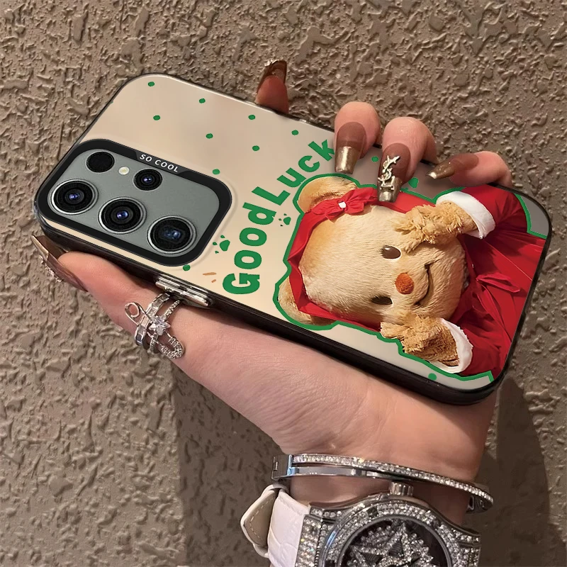Funda esmerilada de oso mantequilla para Samsung Galaxy S25 S24 S23 S22 Ultra S21 Plus S20 FE A73 A72 A71 A56 A55 A54 A53 A52 cubierta acrílica - imagen 3
