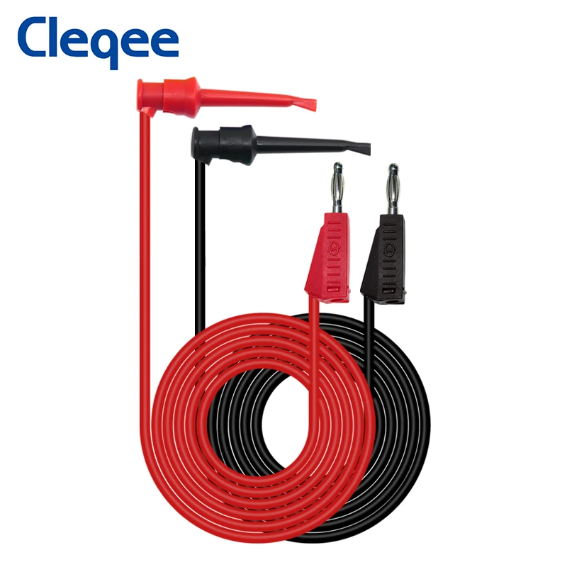 Kit de fils de Test P1308B, 8 pièces, fiche banane de sonde au crochet de test, câble de multimètre remplaçable, pince crocodile - imagen 4