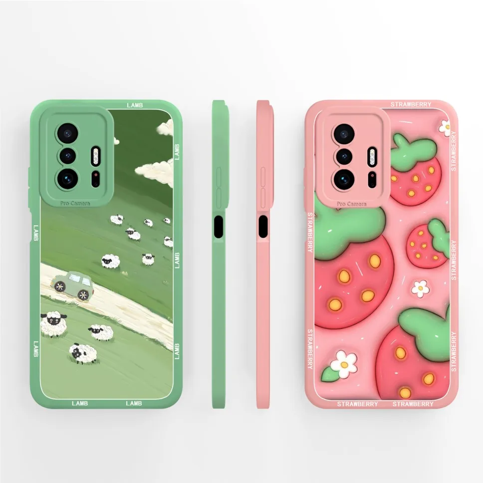 Funda para Xiaomi 11T 11T Pro 5G, protección de cámara de dibujos animados de gato bonito, funda anticaída de silicona suave para Xiaomi11T, carcasa de alta calidad - imagen 4