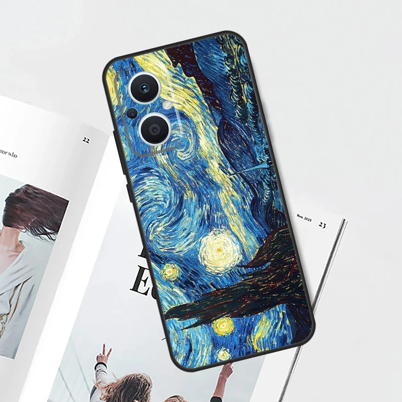 Funda de pintura al óleo de Van Gogh para OPPO Reno 10 8 Pro 4Z 5Z 4 5 6 7 Lite 8T OPPO Find X5 Lite X6 Pro X3 X2 Neo - imagen 3