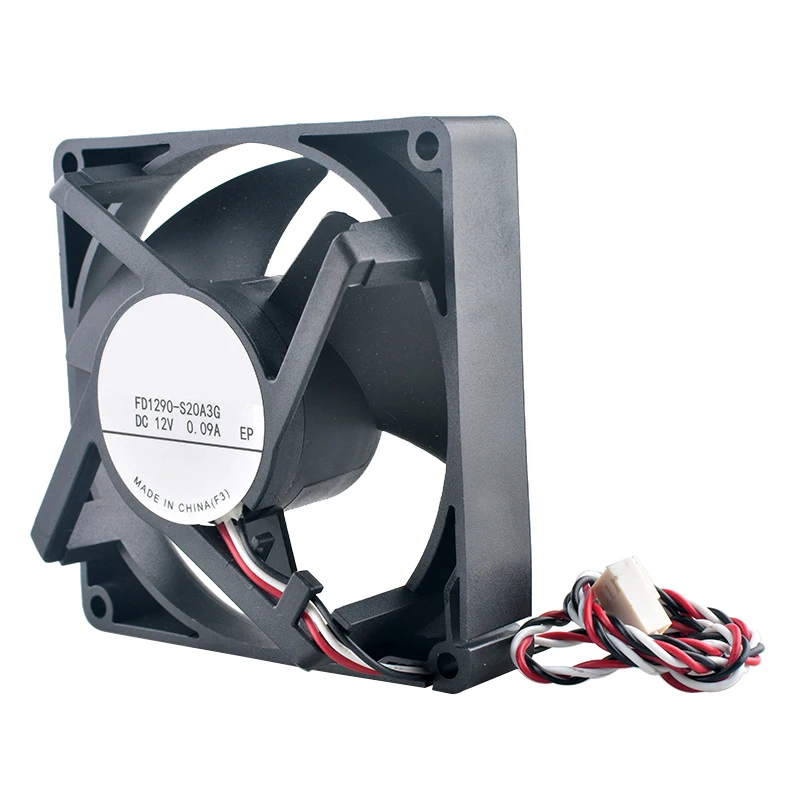 Ventilador de flujo axial para motor de refrigerador, 3 pines CC 12 V, ventilador de refrigeración de 0,09 A, FD1290-S20A3G, 9,2 cm, 92 mm - imagen 2
