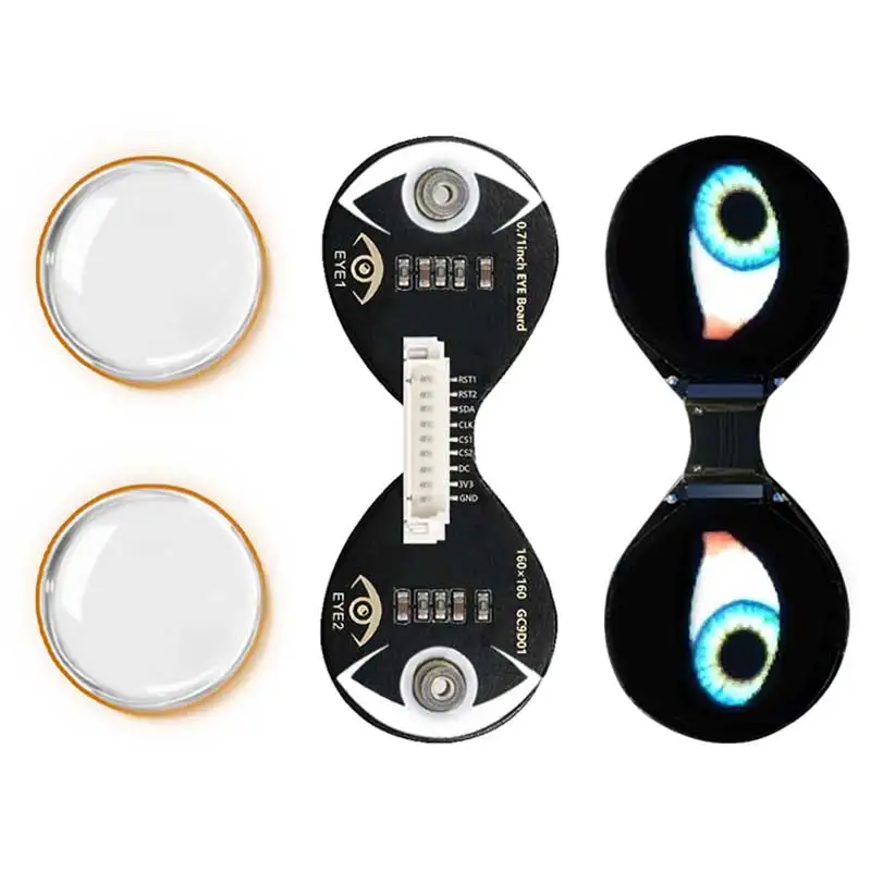 Ojo electrónico para Arduino, pantalla LCD doble redonda de 0,71 pulgadas, Raspberry Pi ESP32 Pico ST - imagen 2