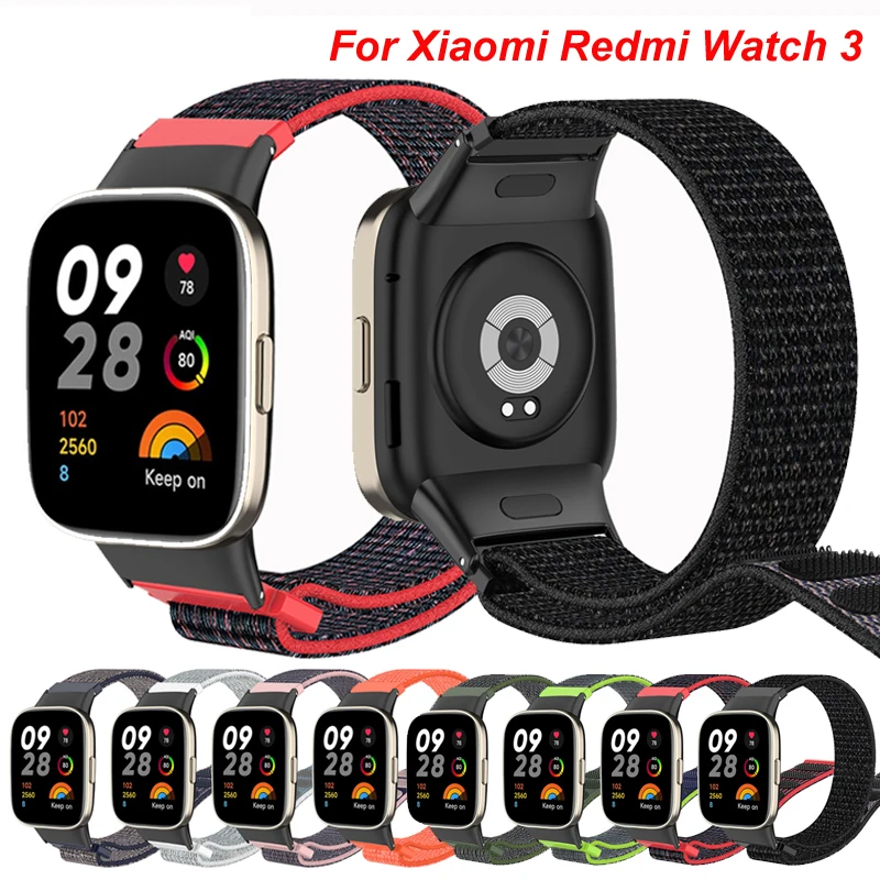 Correa de nailon para Xiaomi Redmi Watch 3/Mi Watch Lite, pulsera ajustable de 3 bandas para Redmi Watch 3, correa deportiva