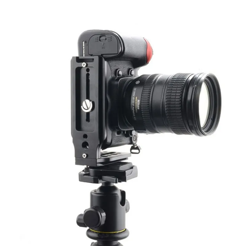 Soporte en L de aluminio, mango Horizontal Vertical, placa de liberación rápida para cámara, estabilizador de cardán, trípode monopié para Canon, Nikon y Sony - imagen 4