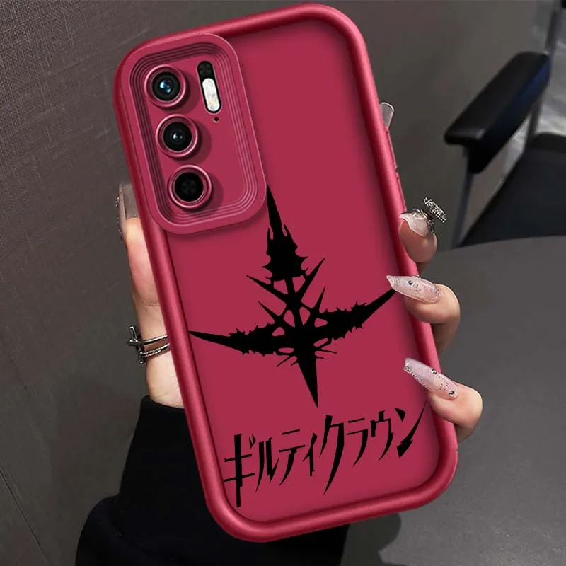Logotipo de Anime Guilty Crown para Redmi Note 11 10 9 8 7 11S 11E 10T 10S 9S 11T Pro Plus 5G cubierta de la caja del teléfono de la escalera del ojo - imagen 3