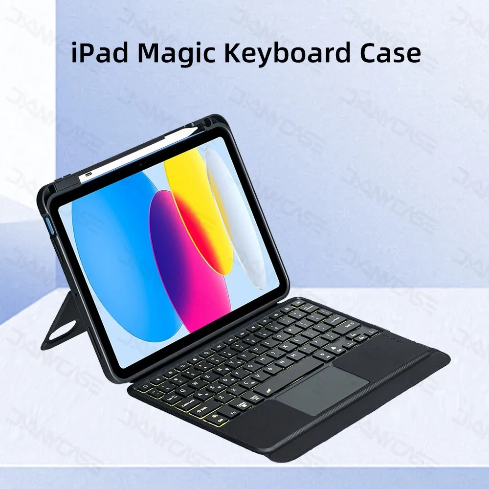 Funda con teclado retroiluminado inalámbrico magnético desmontable para ipad 10. a generación 11a A16 10,9 Air4 Air5 Pro 12,9 Pro 11 Air 11 13 M3 M4 - imagen 4