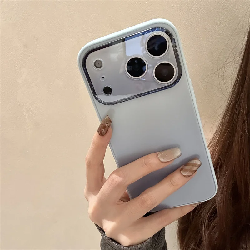 Fundas de teléfono acrílicas de Color degradado iridiscente mate para Apple iPhone 17 16 15 14 13 Pro Max cubierta protectora dura de PC a prueba de golpes - imagen 3