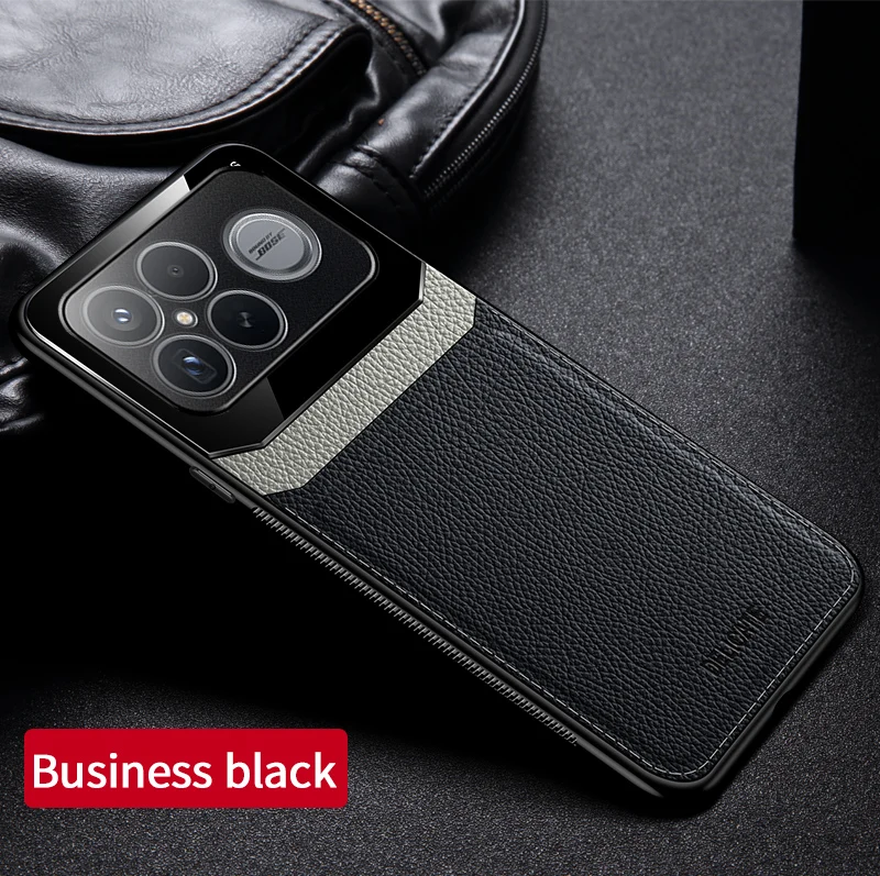 Funda de cuero para POCO F8 Ultra F8 F7 Pro, funda suave mate a prueba de golpes, antideslizante, bloque de Color, carcasa protectora para cámara, Fundas para teléfono - imagen 2