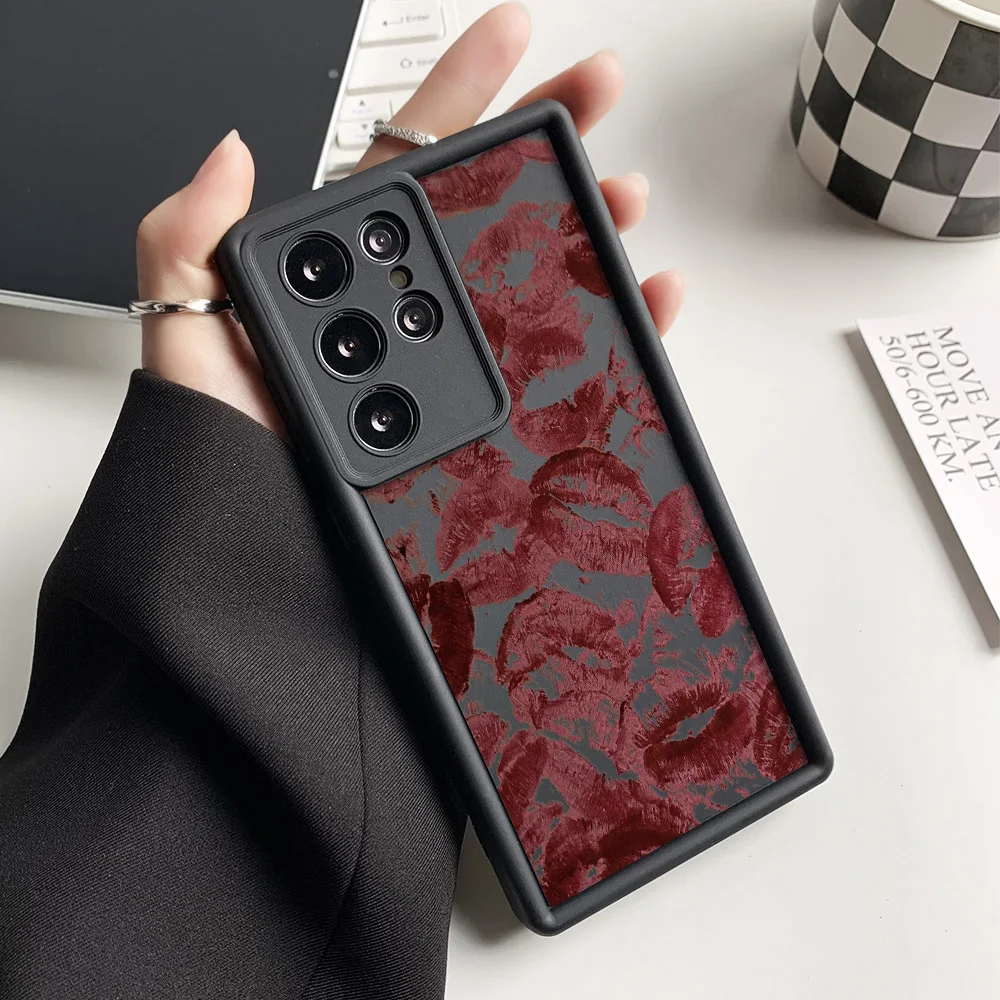 Funda de teléfono de silicona para Samsung Galaxy A55 5G A54 A15 A16 A06 A05 A05s A35 A34 A52 A53 A25 A24 A32 A33 A12 Funda de labios sexuales - imagen 4