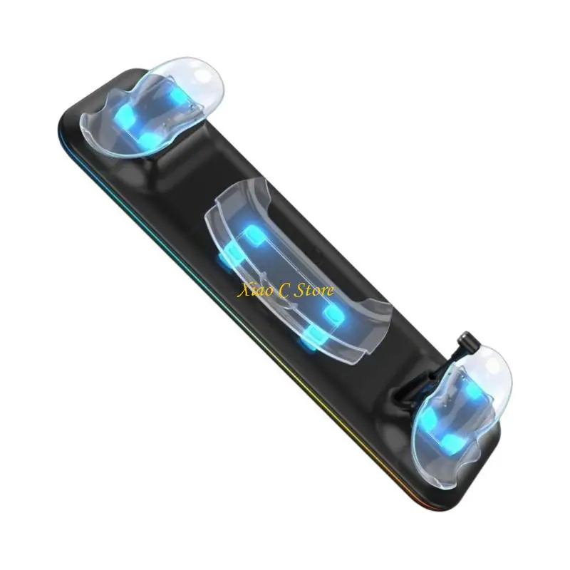 Y1AE CARGA CARGA CARGA DEL LED Accesorios soporte visualización para 3 Controladores auriculares LED Carga