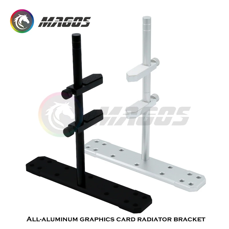 Soporte para tarjeta gráfica de aleación de aluminio, montaje de posición del ventilador de 12 cm/14 cm para caja de panel de vidrio transparente lateral universal - imagen 3