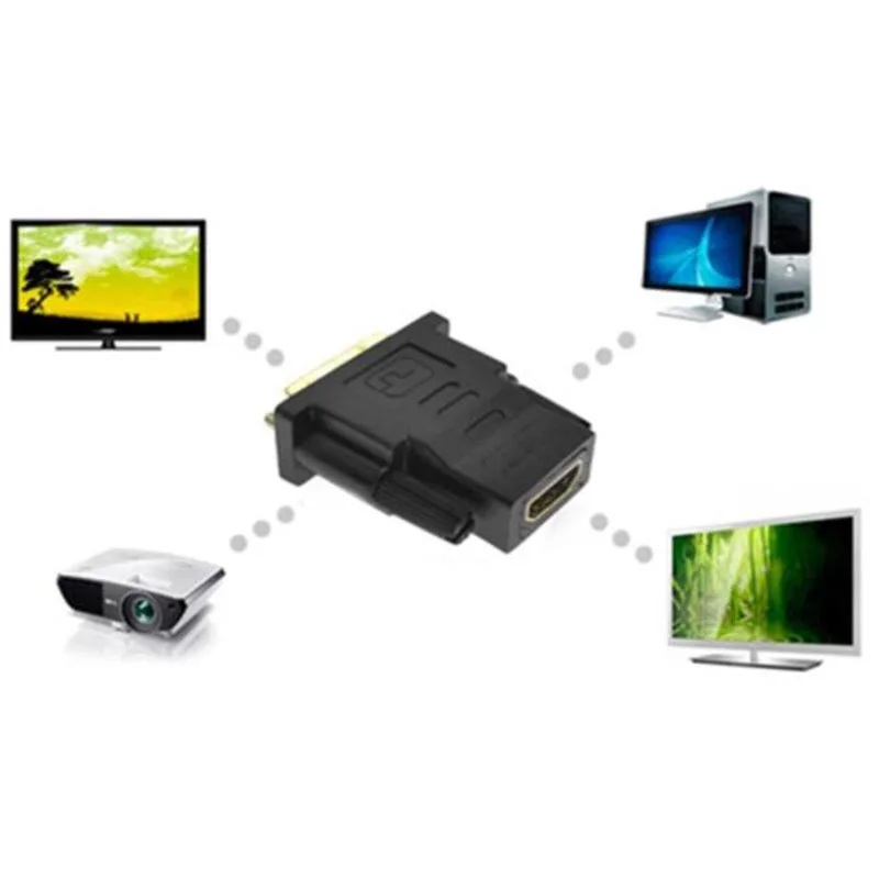 Adaptador DVI 24 + 1 pines macho a HDMI hembra, conector de Cable de extensión para ordenador portátil 1080p - imagen 4