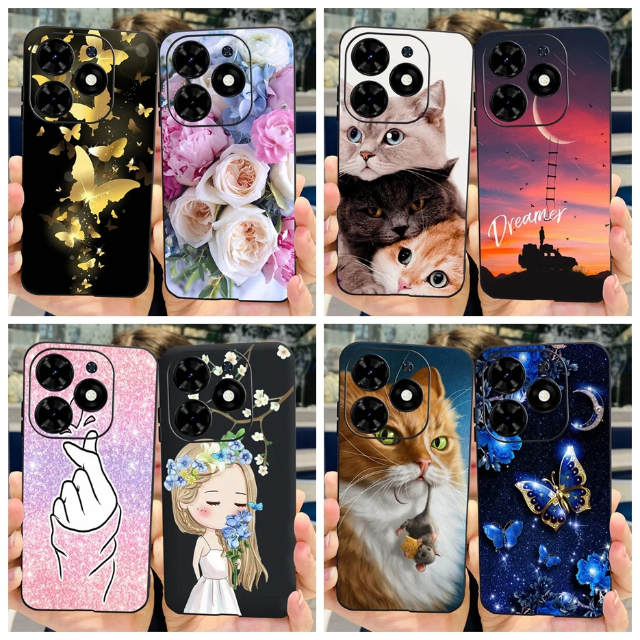 Para Tecno Spark Go 2024 funda bonita pintada funda suave TPU a prueba de golpes funda de teléfono para Tecno Spark Go 2024 Fundas 6,6 ''parachoques