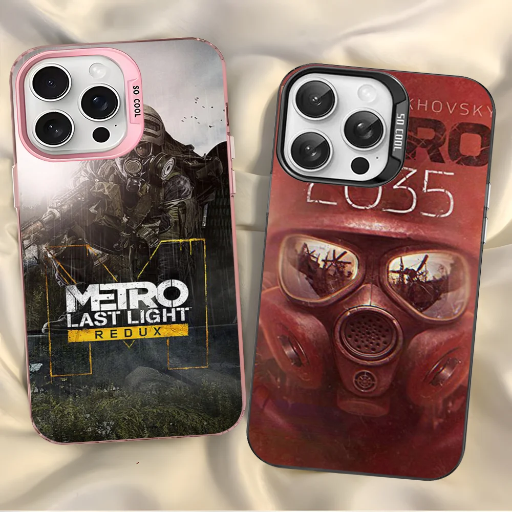 Funda de teléfono Metro para iPhone 16 15 14 13 12 11 Pro Max X XR XSMAX 8 7 Plus, funda trasera mate a prueba de golpes - imagen 3