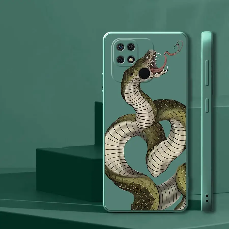 Funda de teléfono suave para Xiaomi Redmi 13C A2 10 9 8 12C K60 14C A3x K40 A1 patrón de serpiente genial - imagen 4