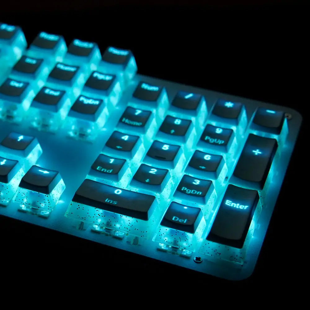 Teclas de pudín con purpurina de 108 teclas, perfil OEM, PBT, Teclado mecánico Cherry Mx switch, RGB, teclados retroiluminados para juegos - imagen 2