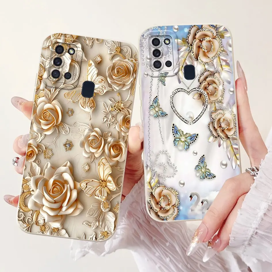 For Samsung Galaxy A21s Case A 21s New Fashion Flower Sunset Soft Silicone Candy TPU Phone Cover For Samsung A21s SM-A217F Funda - imagen 3