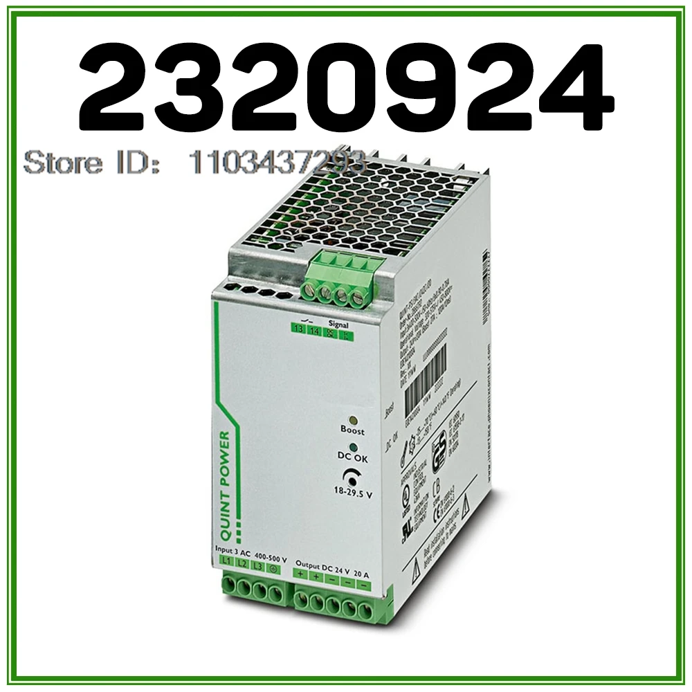 QUINT-PS/3AC/24DC/20/CO 2320924 Para fuente de alimentación industrial Phoenix Entrada: salida trifásica 24 V CC / 20 A - imagen 2