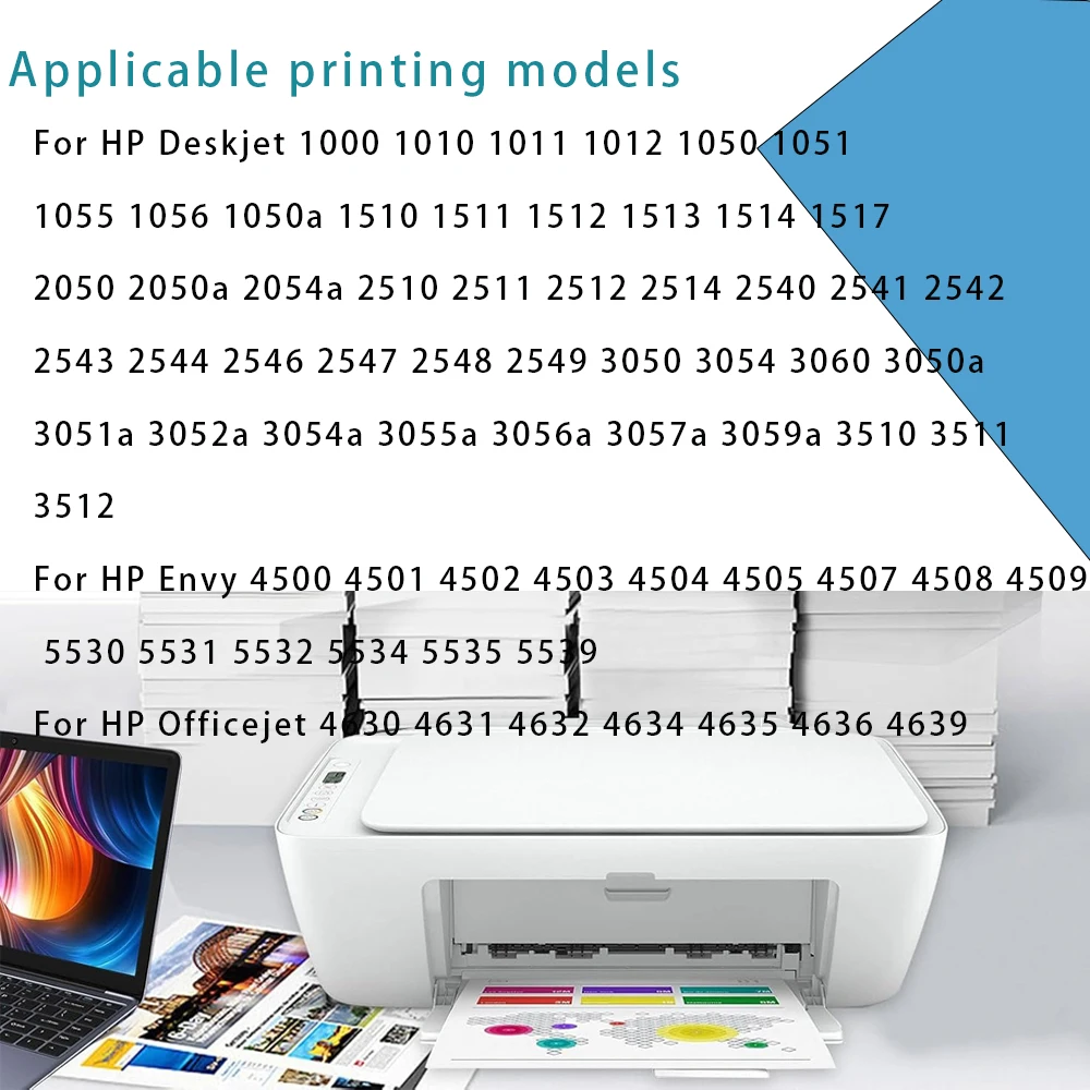 Cartucho de tinta Compatible Vilaxh 301 para impresora HP301 HP 301 XL DeskJet Envy Officejet 2510 2540 3050 1000 1050 1510 2050 301XL - imagen 3