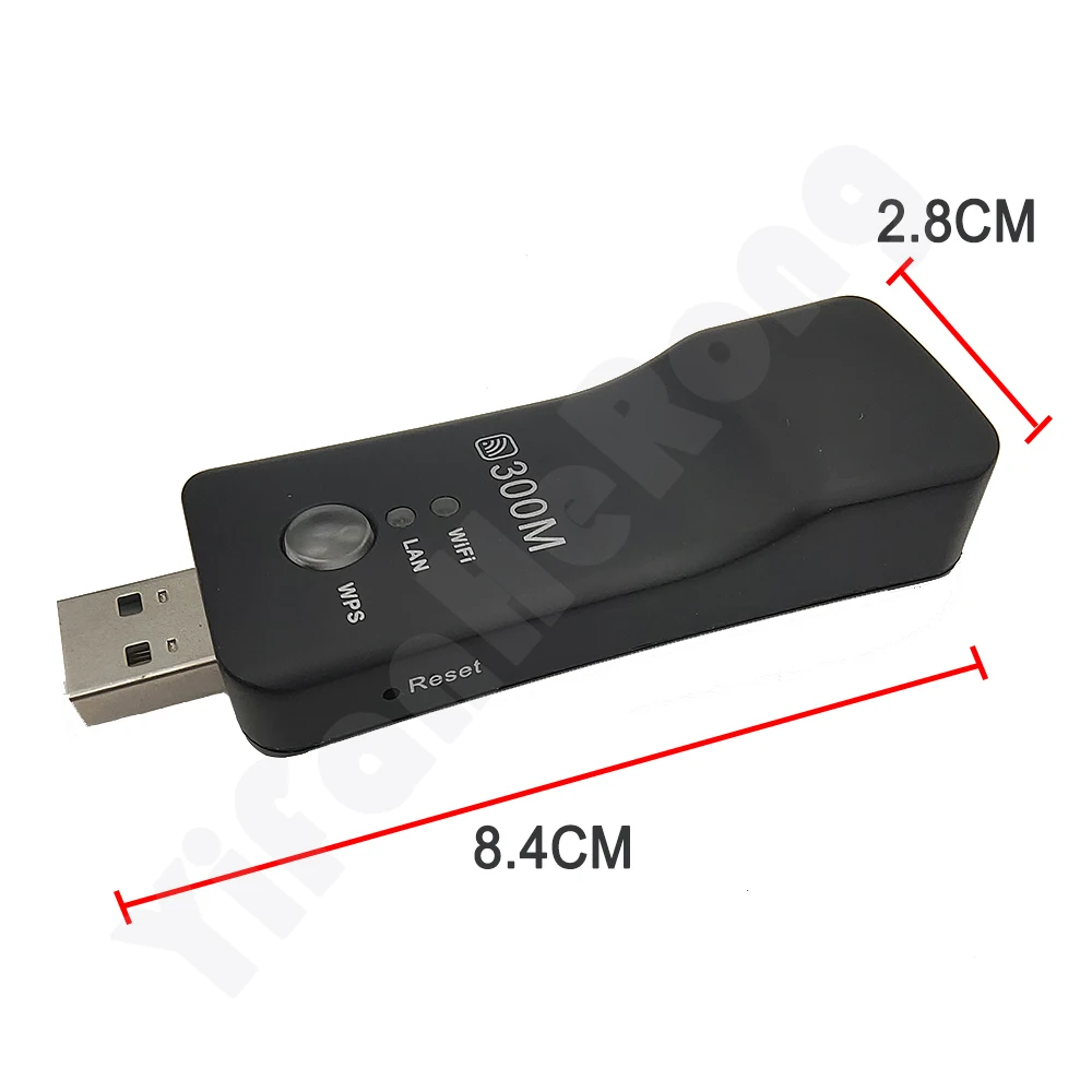 Repetidor inalámbrico USB Universal de 300Mbps para Smart TV, adaptador Wifi, repetidor de red Ethernet para Samsung, Sony, LG TV - imagen 5