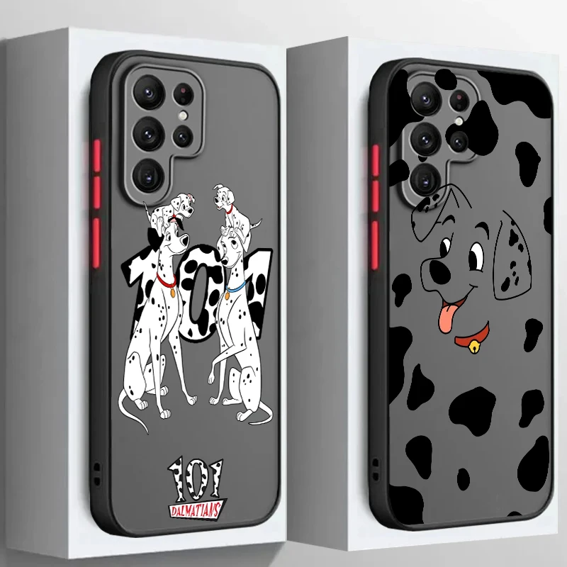 Funda translúcida esmerilada de cien dálmatas para Samsung A53, A52, A33, A32, A51, A71, A21S, A13, A73, A50, A22, A12, 5G