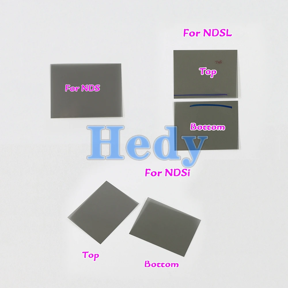 50 Uds. Filtro polarizado hoja de película pantalla retroiluminada modificar parte para NDS NDSL NDSI parte superior inferior