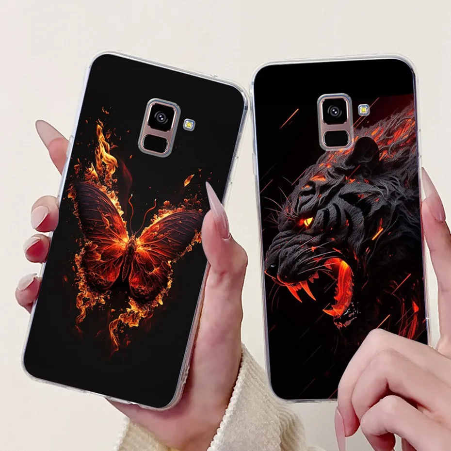 Nuevo diseño de funda de teléfono para Samsung Galaxy A8 + A8 (2018) A730F A530F, funda trasera transparente de TPU para Samsung A8 Plus, fundas de silicona suave - imagen 3