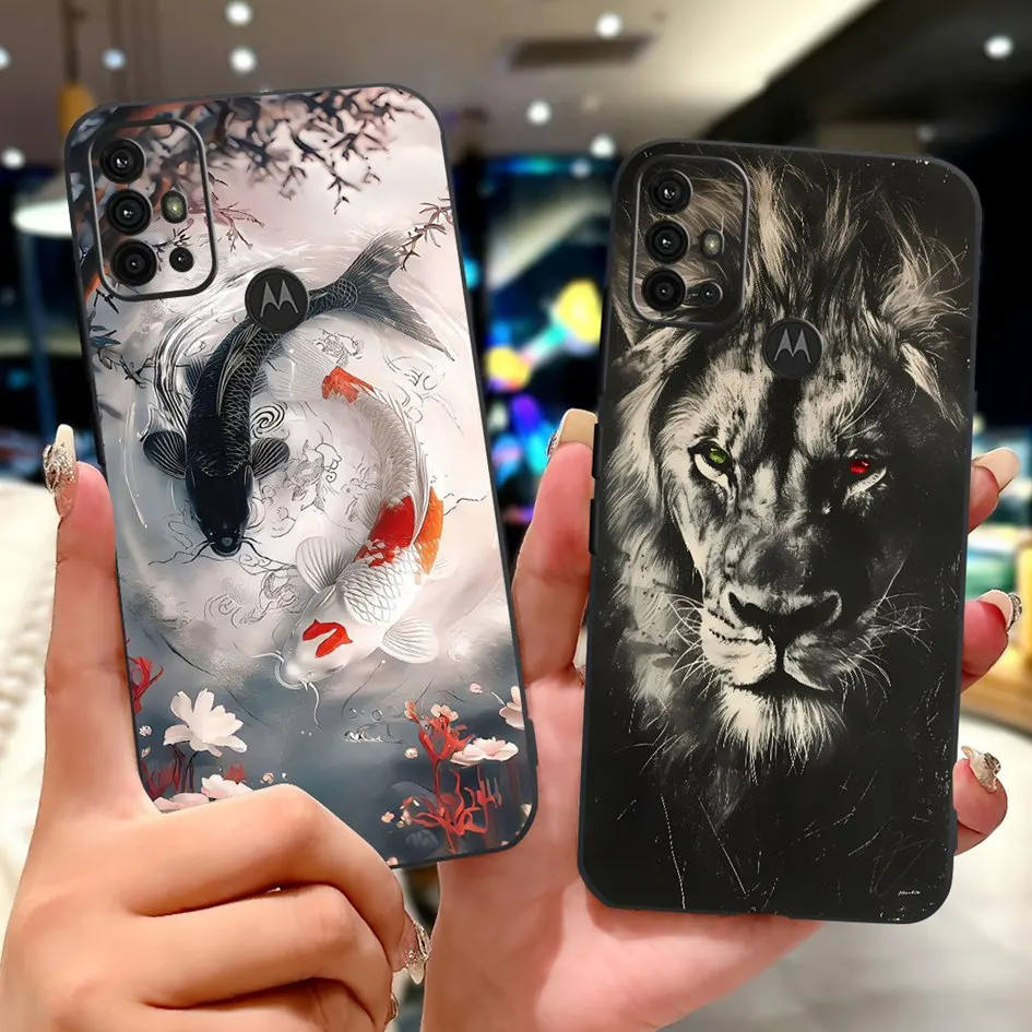 Para Motorola Moto G30 Funda XT2129-1 Funda de lujo dragón León dibujos animados Fundas de teléfono de silicona suave para Moto G10 G20 Funda G 20 Shell - imagen 2