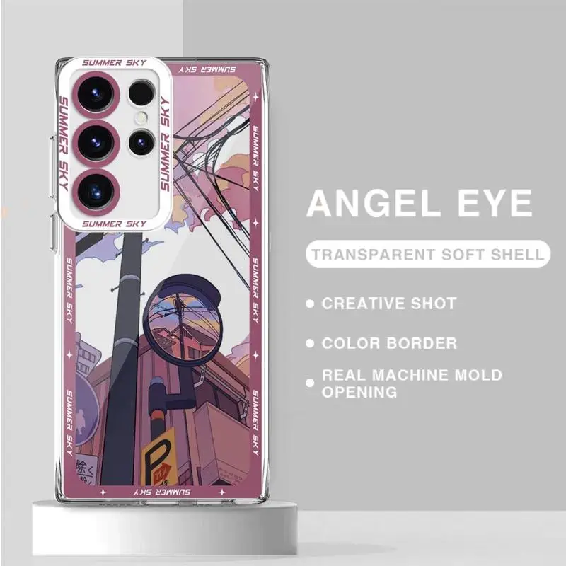 Funda de teléfono con paisaje de cielo de verano para Samsung Galaxy S23 24 Ultra S22 S20 FE S21 Plus 5G S910 Plus S22Ultra - imagen 2