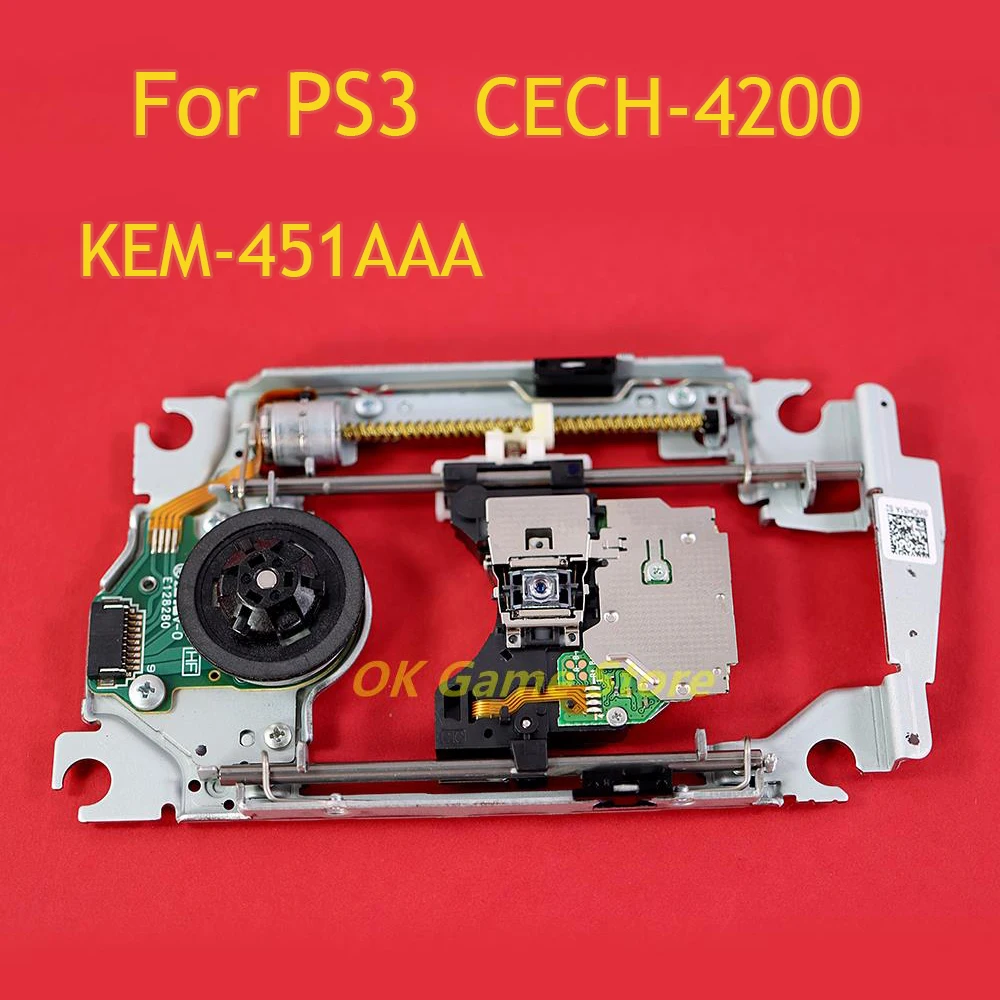 1 reemplazo de pc para ps3 4200 KES-451AAA kem 451aaa lente láser para PS3 Super Slim CECH-4200 KES-451 lector de lentes láser con cubierta