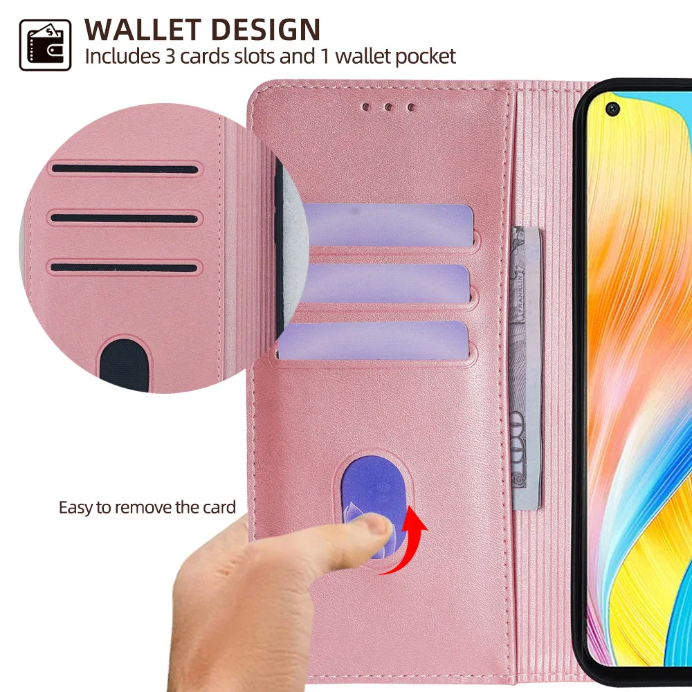 Funda de cuero para teléfono SAMSUNG Galaxy J3 J7 J5 2017 2018, funda tipo billetera A7 2016 2017 A8 2018 J4, funda con tapa y ranuras para tarjetas - imagen 2