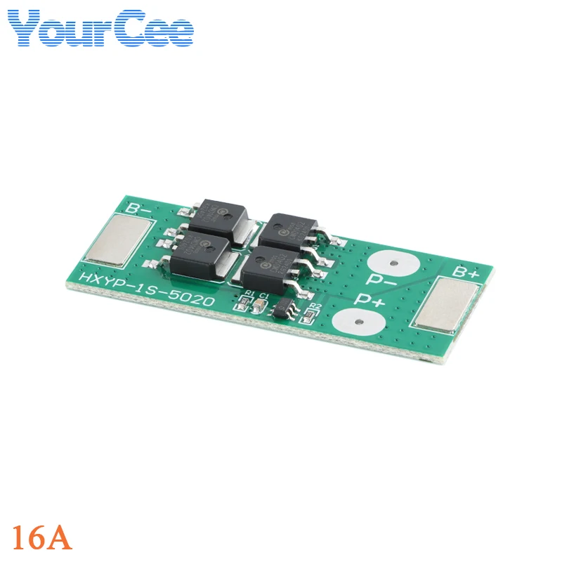 Módulo de placa de protección de batería de litio BMS 1S 12A 16A 24A 3,7 V 18650 4,2 V voltaje de carga/prevención de cortocircuito/descarga - imagen 4