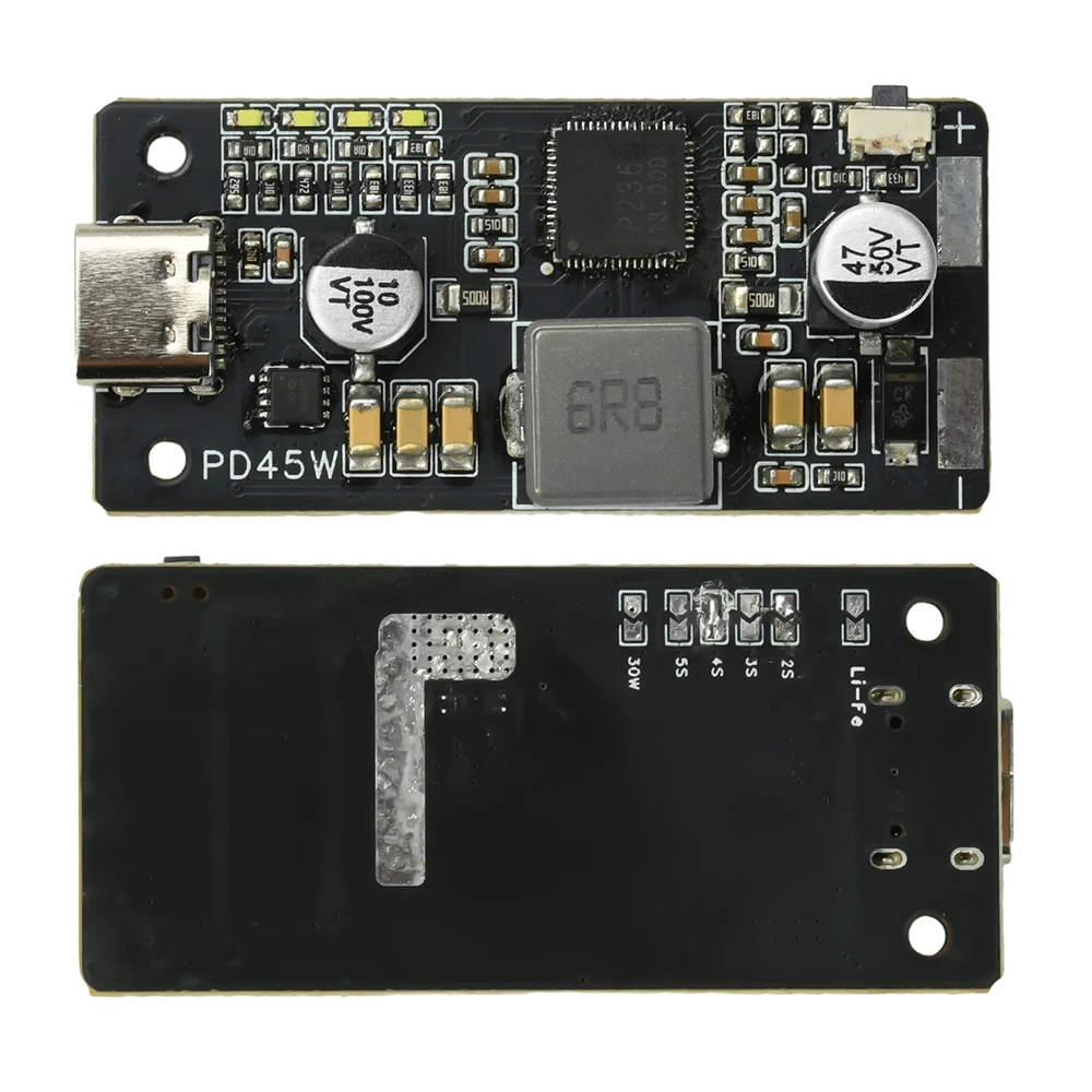 PD3.1 45W 2S ~ 6S Módulo de carga y descarga de batería de litio 3S 4S 5S Li-ion LiFePO4 BMS Placa de carga rápida - imagen 2