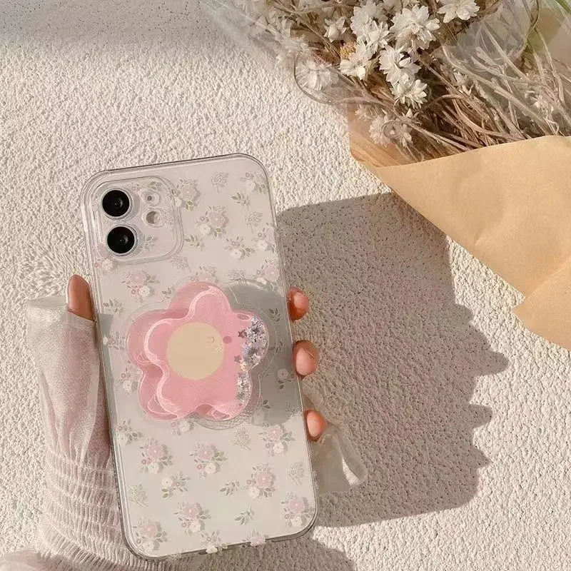 Funda con soporte de flores 3D INS para Samsung Galaxy S25 S24 S23 Ultra S22 Plus S25Ultra 5G S24FE A55 A54 A34 A35 A15 A16 A52 A53 - imagen 5