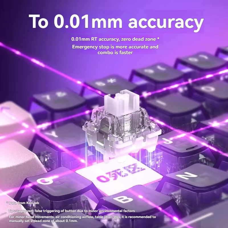 KZZI G68 SE V2 Teclado mecánico de eje magnético personalizado con cable RGB intercambio en caliente 8000 tasa de retorno teclado de oficina para juegos de deportes electrónicos - imagen 2
