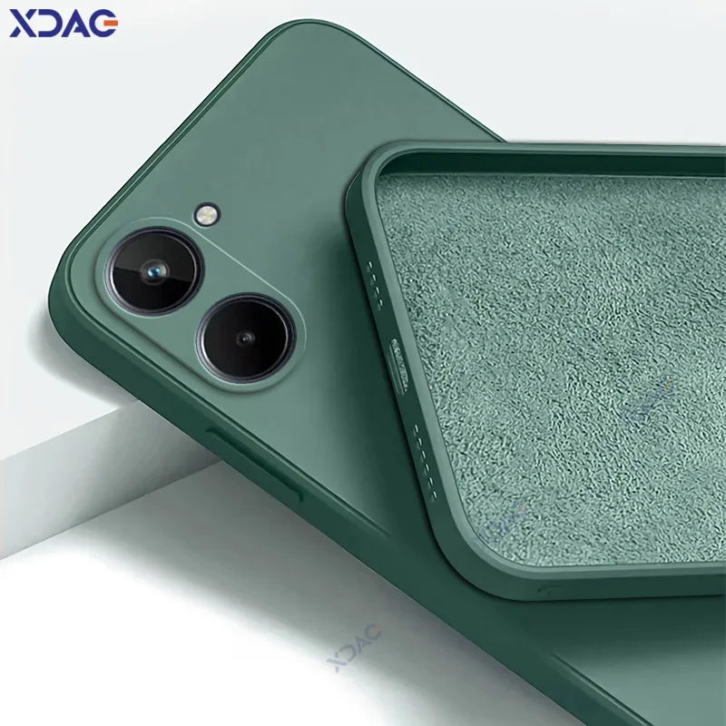 Funda Original para teléfonos móviles Realme 10 Pro Plus 10S 10T 4G 5G, funda cuadrada de silicona líquida Realme10ProPlus, bolsa suave de doble forro - imagen 3