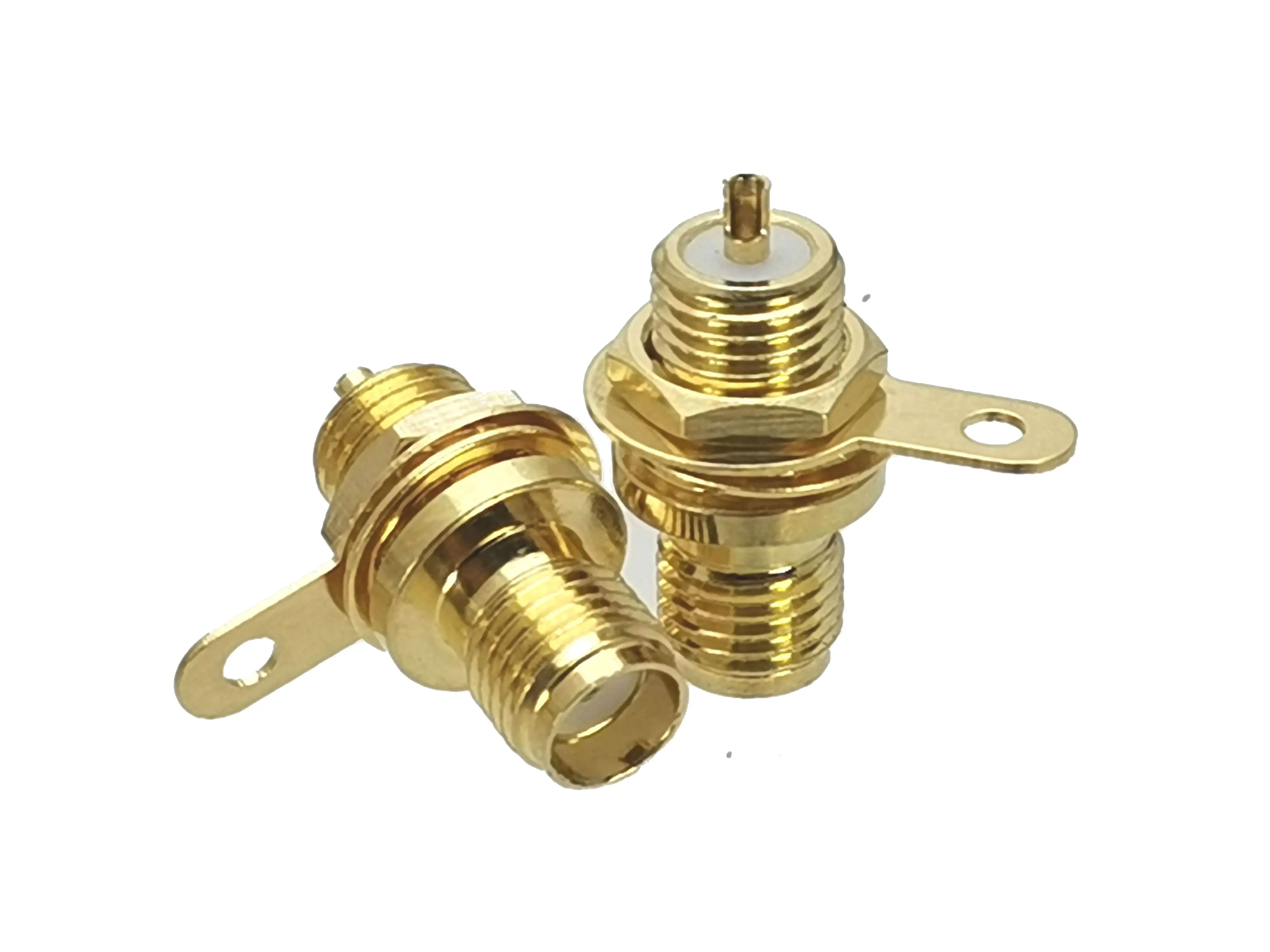 Conector SMA hembra jack tuerca mamparo mango soldadura panel montaje recto