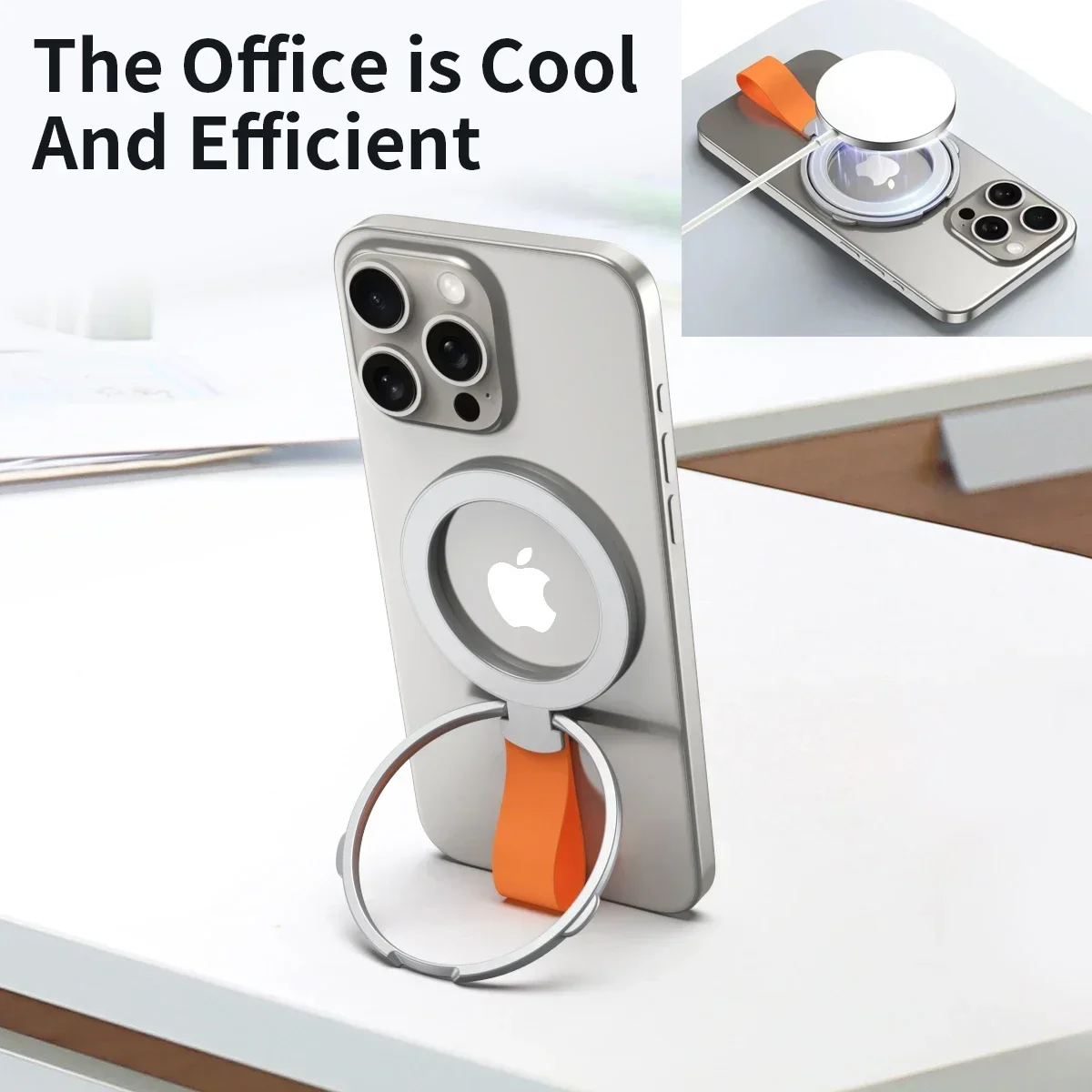 Anillo magnético de Metal para teléfono móvil, soporte extraíble con correa de agarre para MagSafe IPhone 13, 14, 15, 12 Pro Max Plus - imagen 2