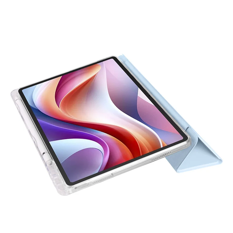 Funda para Honor Pad 10 con portalápices, funda dura trasera transparente acrílica de cuero PU triple para tableta Honor Pad 10 de 12,1 pulgadas - imagen 3