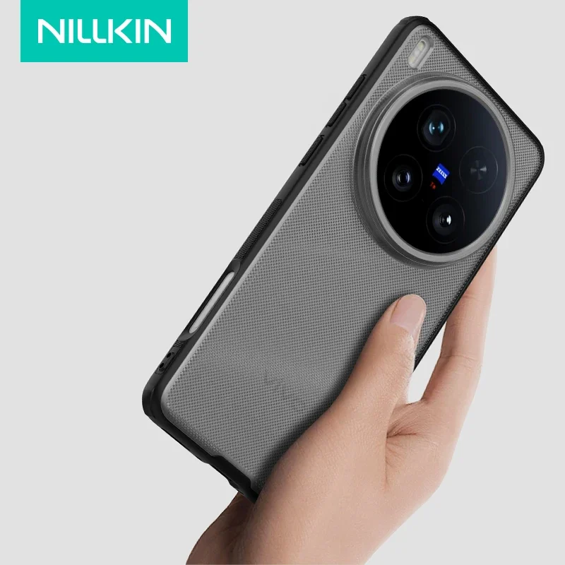 Nillkin para Vivo X200 Ultra 5G funda Super Frosted Pro claro negro 360 marco suave mate fundas de protección contraportada - imagen 2