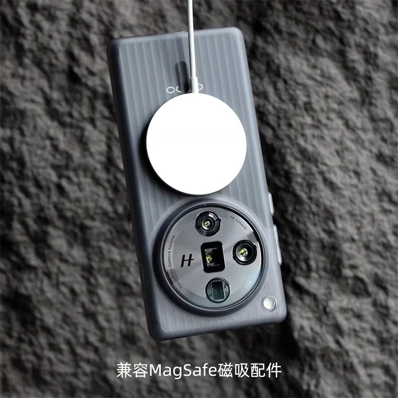 Para OPPO Find X8 Ultra MagSafe transparente equipaje raya cubierta de teléfono para OPPO Find X8 Pro X7 Ultra X6Pro parachoques duro a prueba de golpes - imagen 2