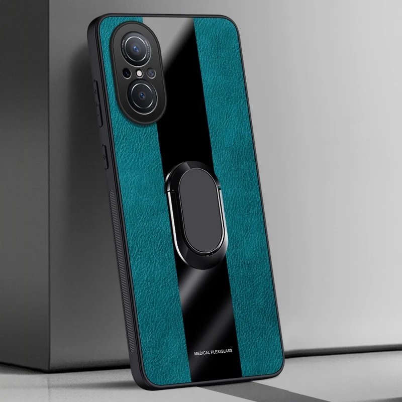 Funda de teléfono para Huawei Nova 9 Pro 9Z Nova9 SE, Funda de cuero con soporte de anillo para Huawei Nova 9 SE 9SE, funda de silicona magnética de lujo - imagen 2