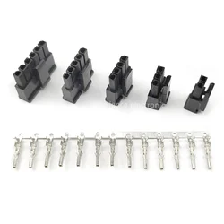 Conector MX3.0 43645: carcasa macho 1 fila y terminal hembra 2-6 pines