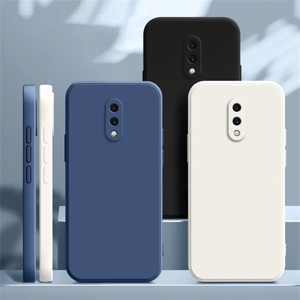 Funda de teléfono móvil para Oneplus 7 7T Pro 7Pro 7TPro Funda de silicona líquida suave a prueba de golpes bolsas de cubierta trasera flocado interno - imagen 3