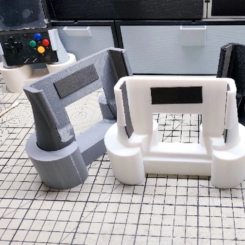 Para Anbernic R36S Grip consola de juegos con impresión 3D, manoplas de mano, Base de palma, soporte de placa de mesa, accesorios - imagen 3