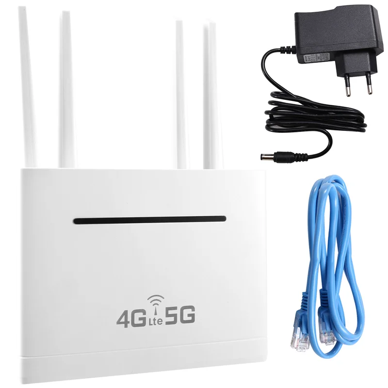 Enrutador WIFI 4G, enrutador doméstico inalámbrico de 300Mbps, 4 antenas externas, enrutador Wifi con tarjeta SIM 4G - imagen 4