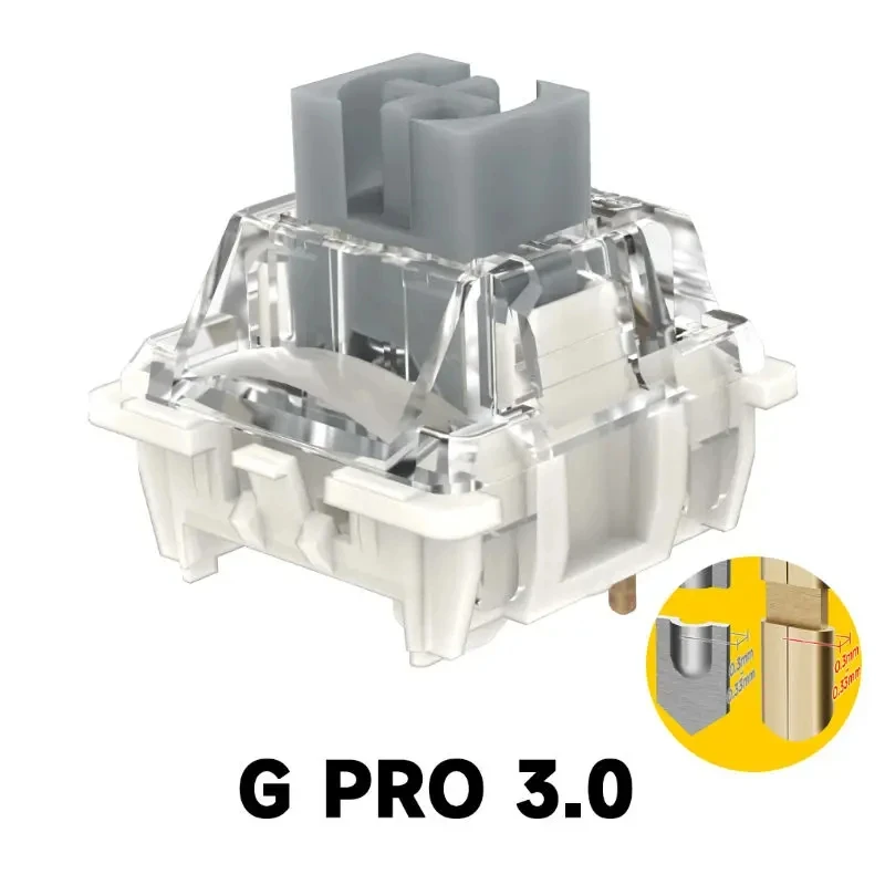 Gateron Pro 3,0 V3 interruptor 3 pines RGB lineal táctil rojo blanco amarillo plata marrón negro interruptor para teclado mecánico prelubrado - imagen 2